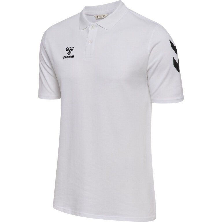 hummel Sport/Freizeit-Polo hmlGO Chevron (100% Baumwolle) weiss Herren