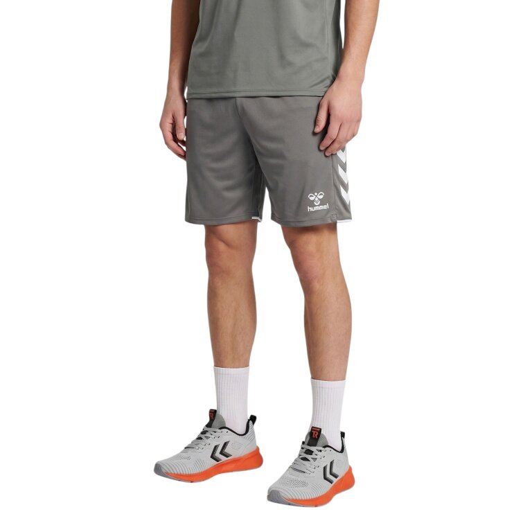 hummel Sporthose hmlCORE 2.0 Shorts (angenehmes Tragegefühl) kurz grau/weiss Herren