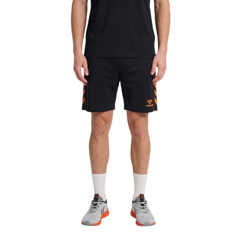 hummel Sporthose hmlCORE 2.0 Shorts (angenehmes Tragegefühl) kurz schwarz/orange Herren