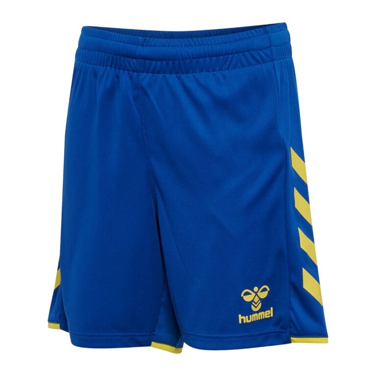 hummel Sporthose hmlCORE 2.0 Shorts (angenehmes Tragegefühl) blau/gelb Kinder