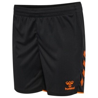 hummel Sporthose hmlCORE 2.0 Shorts (angenehmes Tragegefühl) kurz schwarz/orange Damen
