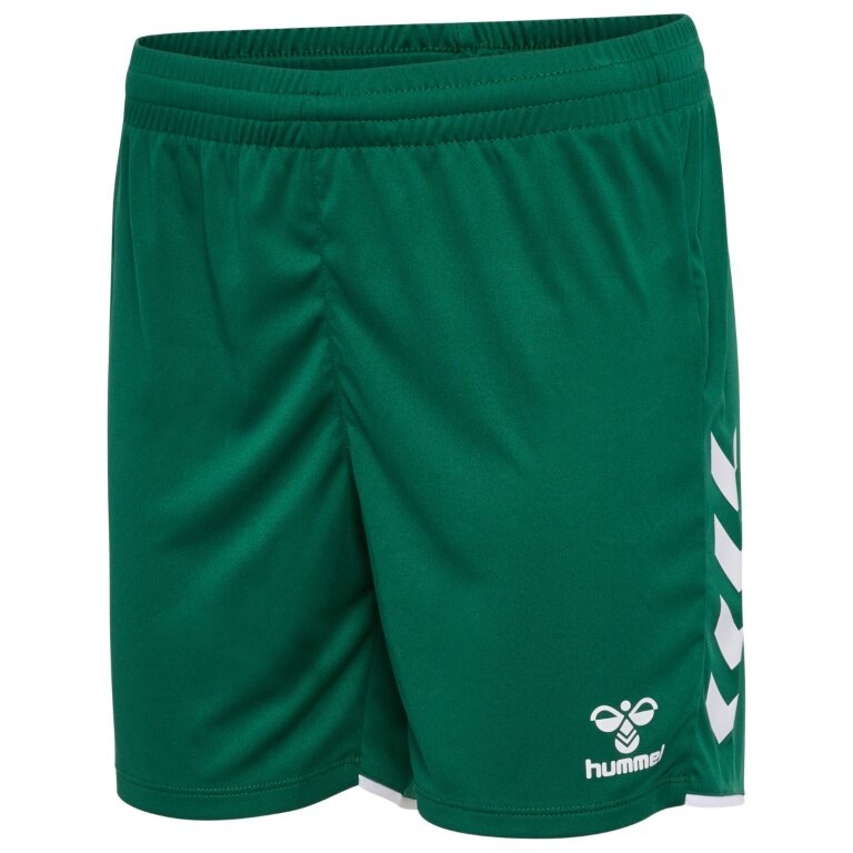 hummel Sporthose hmlCORE 2.0 Shorts (angenehmes Tragegefühl) kurz dunkelgrün/weiss Damen