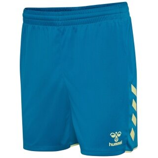 hummel Sporthose hmlCORE 2.0 Shorts (angenehmes Tragegefühl) kurz blau/limegrün Damen