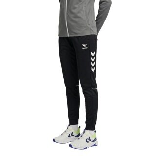 hummel Sporthose hmlCORE 2.0 Track Pants (100% rec. Polyester) lang schwarz/weiss Damen