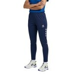 hummel Sporthose hmlCORE 2.0 Training Pants (Polyester-Sweatstoff) lang marineblau/weiss Damen