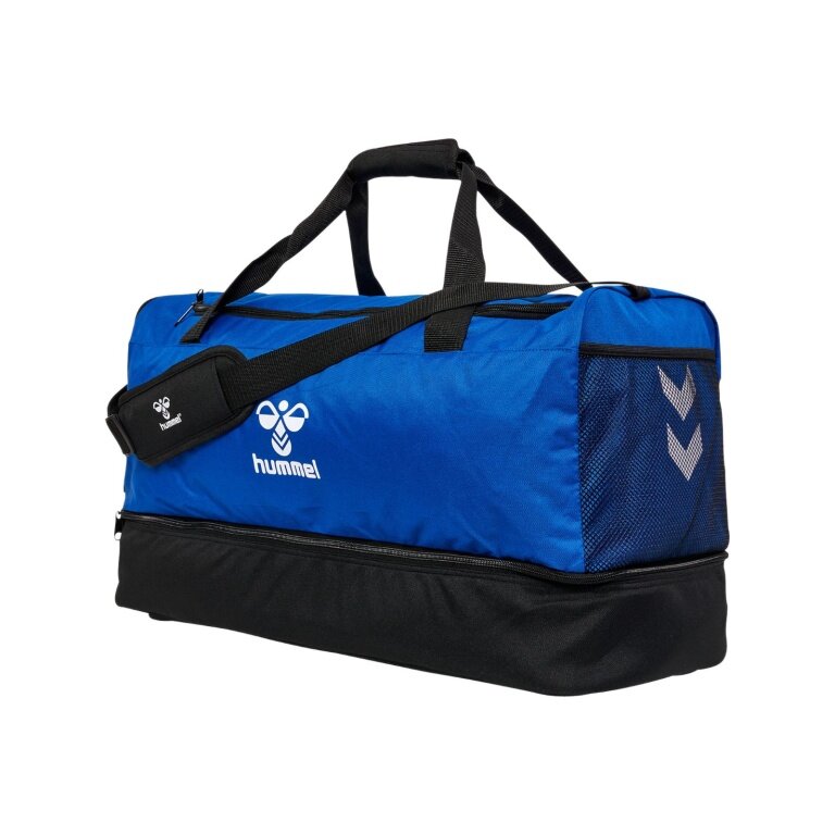 hummel Sporttasche hmlCORE 2.0 Sports Bag mit Bodenfach (Größe S) blau/schwarz