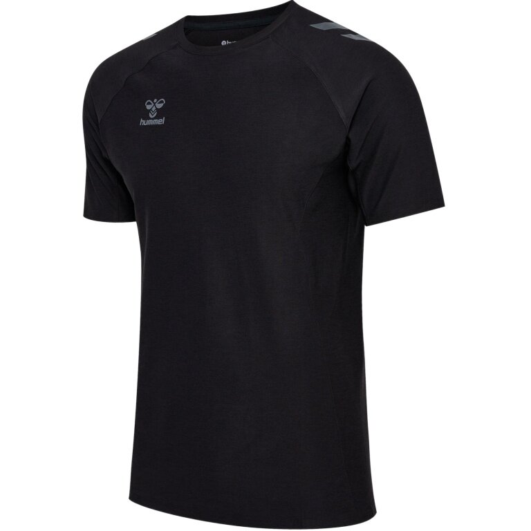 hummel Trainings-Tshirt hmlCIMA 2.0 Jersey (sehr elastisches Material, weiches Material) schwarz melange Herren