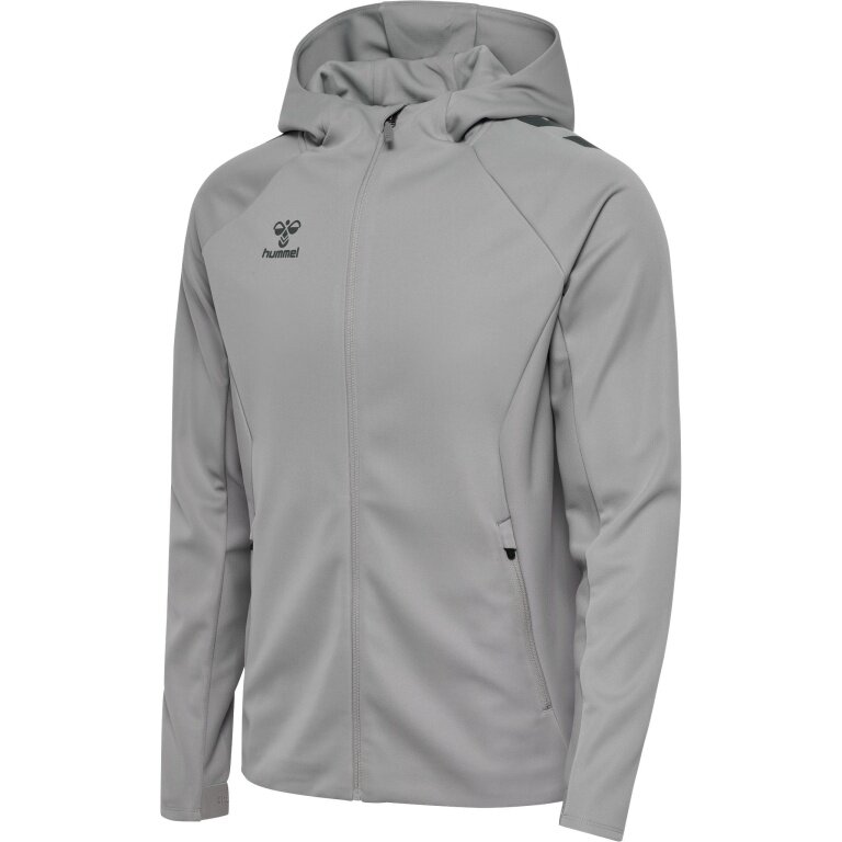 hummel Trainingsjacke hmlCIMA 2.0 Zip Hoodie (rec. Polyester, mit Kapuze) grau Herren