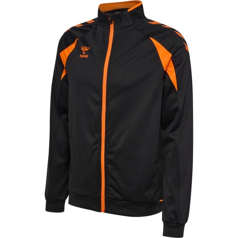 hummel Trainingsjacke hmlCORE 2.0 Track Zip (100% rec. Polyester) schwarz/orange Herren