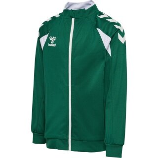 hummel Trainingsjacke hmlCORE 2.0 Track Zip (100% rec. Polyester) dunkelgrün/weiss Jungen