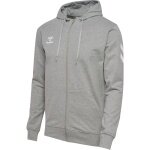 hummel Trainingsjacke hmlGO 2.0 Chevron Full-Zip Hoodie (Baumwolle, mit Kapuze) grau Herren