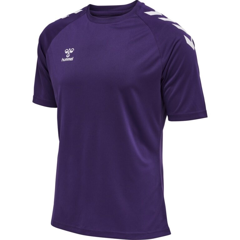 hummel Sport-Tshirt hmlCORE XK Core Poly (Interlock-Stoff) Kurzarm violett/weiss Herren