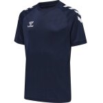 hummel Sport-Tshirt hmlCORE XK Core Poly (Interlock-Stoff) Kurzarm marineblau Kinder