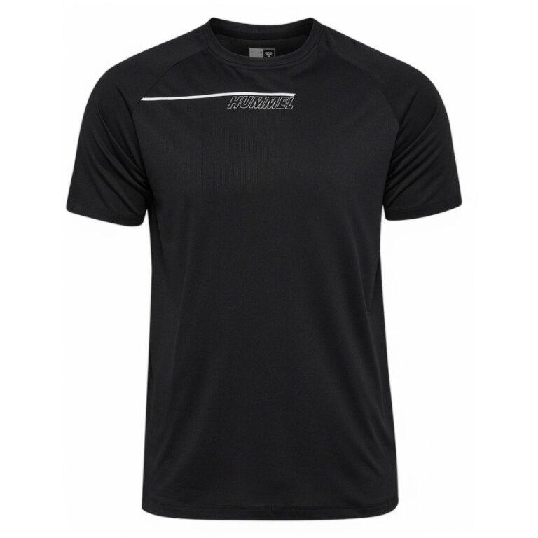 hummel Sport-Tshirt hmlCOURT Light Weight (atmungsaktiv, schnelltrocknend) schwarz/hellgrau Herren