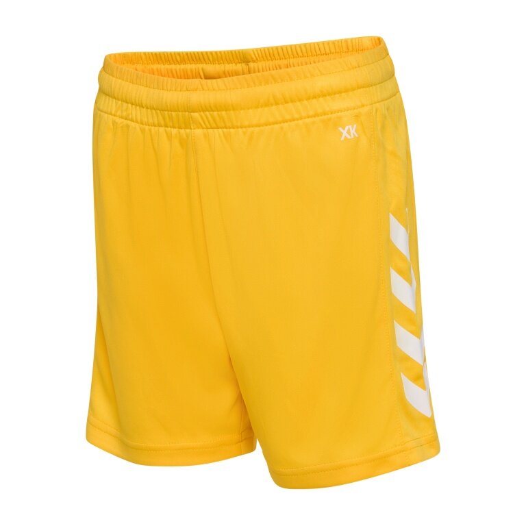 hummel Sporthose hmlCORE XK Poly Shorts (robuster Doppelstrick, ohne Seitentaschen) Kurz sonnengelb Kinder