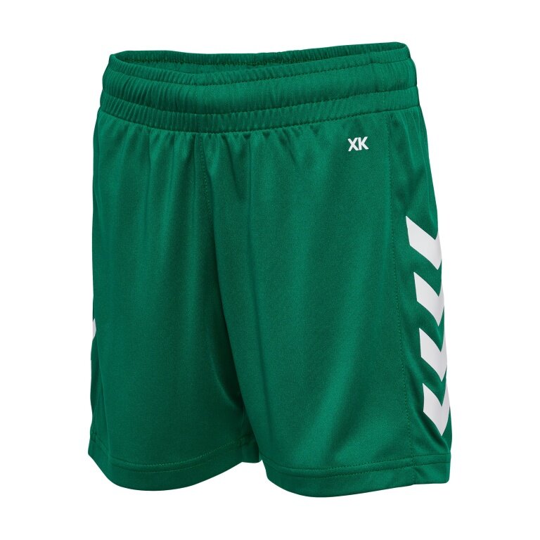 hummel Sporthose hmlCORE XK Poly Shorts (robuster Doppelstrick, ohne Seitentaschen) Kurz dunkelgrün Kinder