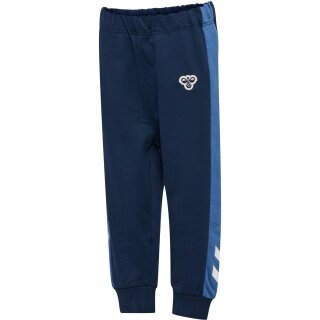 hummel Freizeit-Jogginghose hmlMINI Reg Block Pant (Baumwolle) lang dunkelblau Kleinkinder