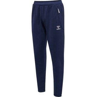 hummel Sporthose hmlMOVE Grid Cotton Pant (100% Baumwolle) lang marineblau Herren