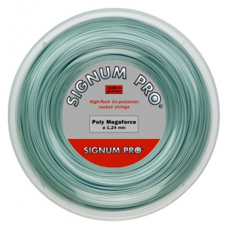 Signum Pro Tennissaite Poly Megaforce (Haltbarkeit+Power) silber 200m Rolle