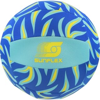 Sunflex Volleyball Beach- und Funball Neopren (Große 5) Flames Bluefire blau - 1 Ball