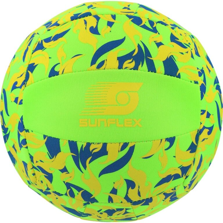 Sunflex Volleyball Beach- und Funball Neopren (Große 5) Flames Firegreen grün - 1 Ball