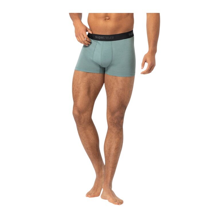 super natural Boxershort Tundra 175 - Merinowolle - Unterwäsche Chinois grün Herren - 2 Stück