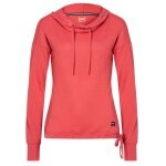super natural Kapuzenpullover Funnel Hoodie (Merinowolle) rot Damen