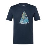 super natural Freizeit-Tshirt Carsurf Tee (Merino-Mix) dunkelblau Herren
