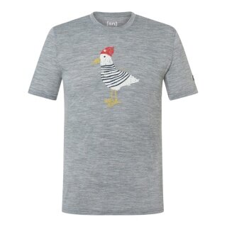 super natural Freizeit-Tshirt Johnny Tee (Merino-Mix) grau Herren