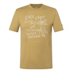 super natural Freizeit-Tshirt Wood Cote D'Azur Tee (Merino-Mix) gelb Herren