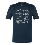 super natural Freizeit-Tshirt Wood Cote D'Azur Tee (Merino-Mix) dunkelblau Herren