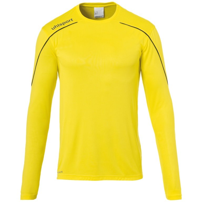 uhlsport Langarmshirt Stream 22 limonengelb/schwarz Herren