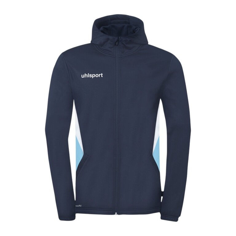uhlsport Kapuzenjacke Equipe 29 Multi Hood (100% Polyester) navyblau/weiss/skyblau Herren